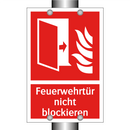 Feuerwehrtür nicht blockieren