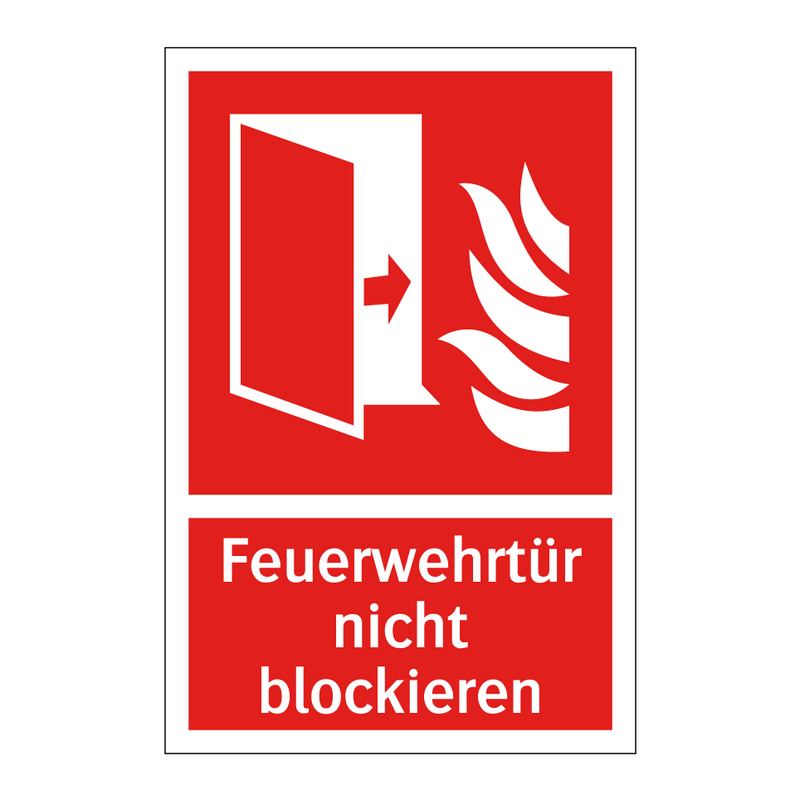 Feuerwehrtür nicht blockieren