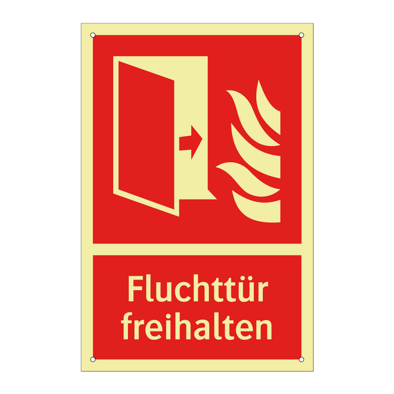 Fluchttür freihalten