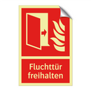 Fluchttür freihalten