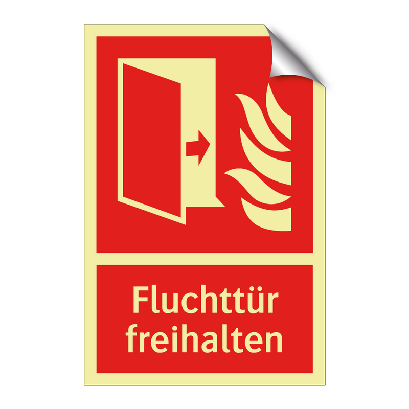 Fluchttür freihalten