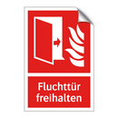 Fluchttür freihalten