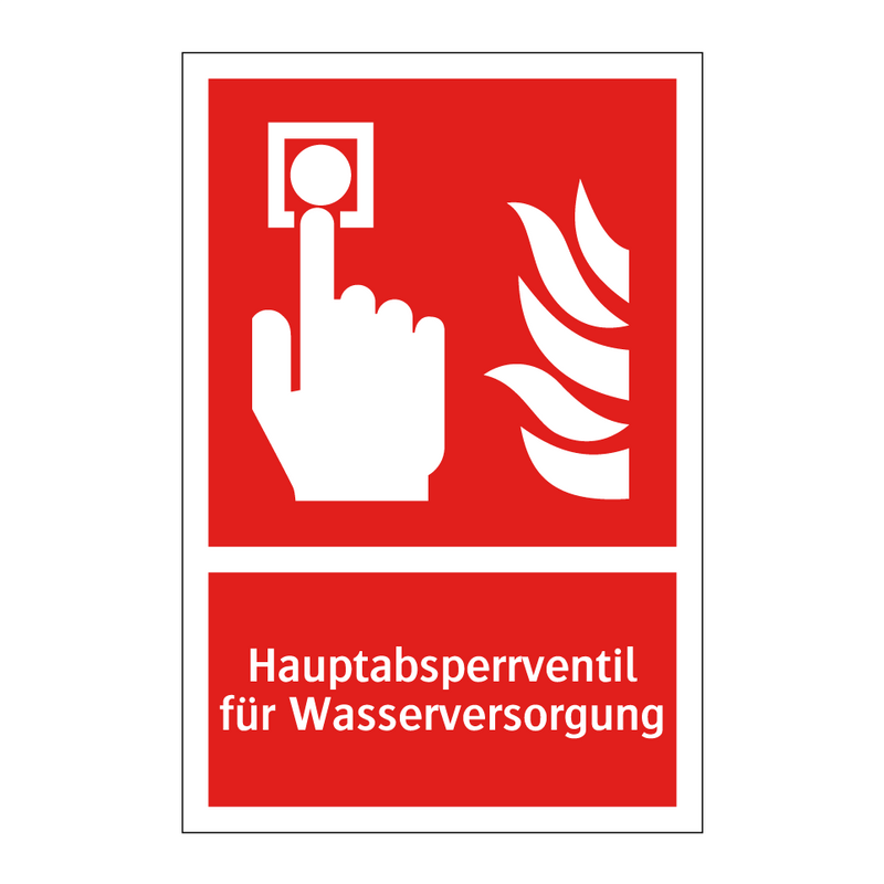 Hauptabsperrventil für Wasserversorgung