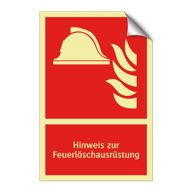 Hinweis zur Feuerlöschausrüstung