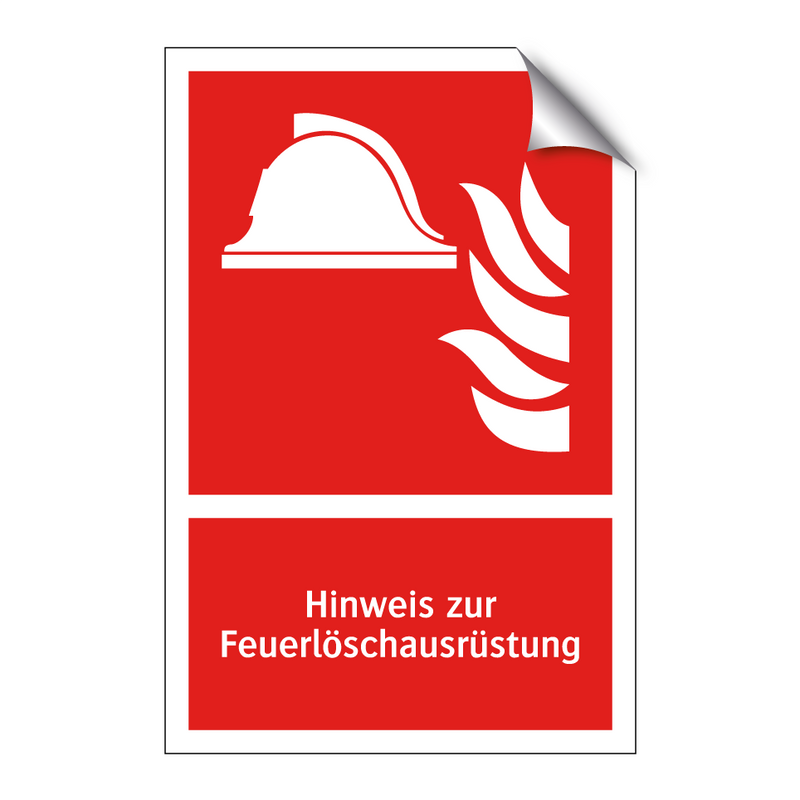 Hinweis zur Feuerlöschausrüstung