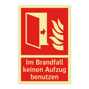 Im Brandfall keinen Aufzug benutzen
