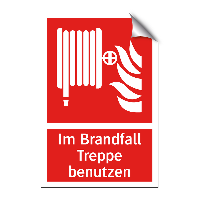 Im Brandfall Treppe benutzen