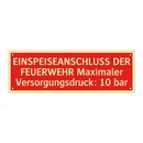 EINSPEISEANSCHLUSS DER FEUERWEHR Maximaler Versorgungsdruck: 10 bar
