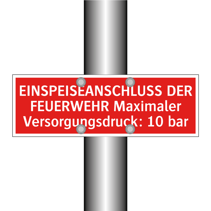 EINSPEISEANSCHLUSS DER FEUERWEHR Maximaler Versorgungsdruck: 10 bar