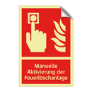 Manuelle Aktivierung der Feuerlöschanlage