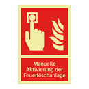 Manuelle Aktivierung der Feuerlöschanlage