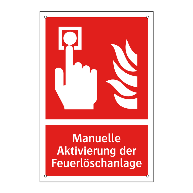 Manuelle Aktivierung der Feuerlöschanlage