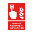 Manuelle Aktivierung der Feuerlöschanlage