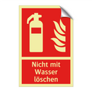 Nicht mit Wasser löschen