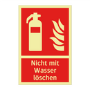 Nicht mit Wasser löschen