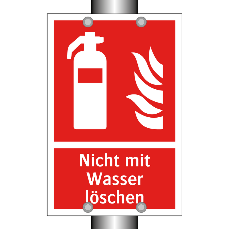 Nicht mit Wasser löschen