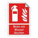 Nicht mit Wasser löschen