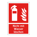 Nicht mit Wasser löschen