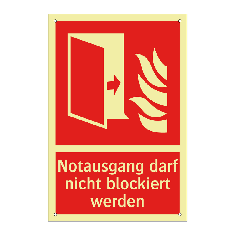 Notausgang darf nicht blockiert werden