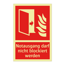 Notausgang darf nicht blockiert werden