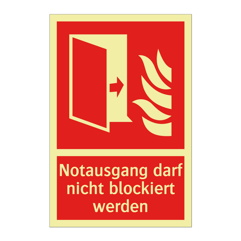 Notausgang darf nicht blockiert werden