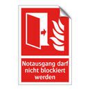 Notausgang darf nicht blockiert werden