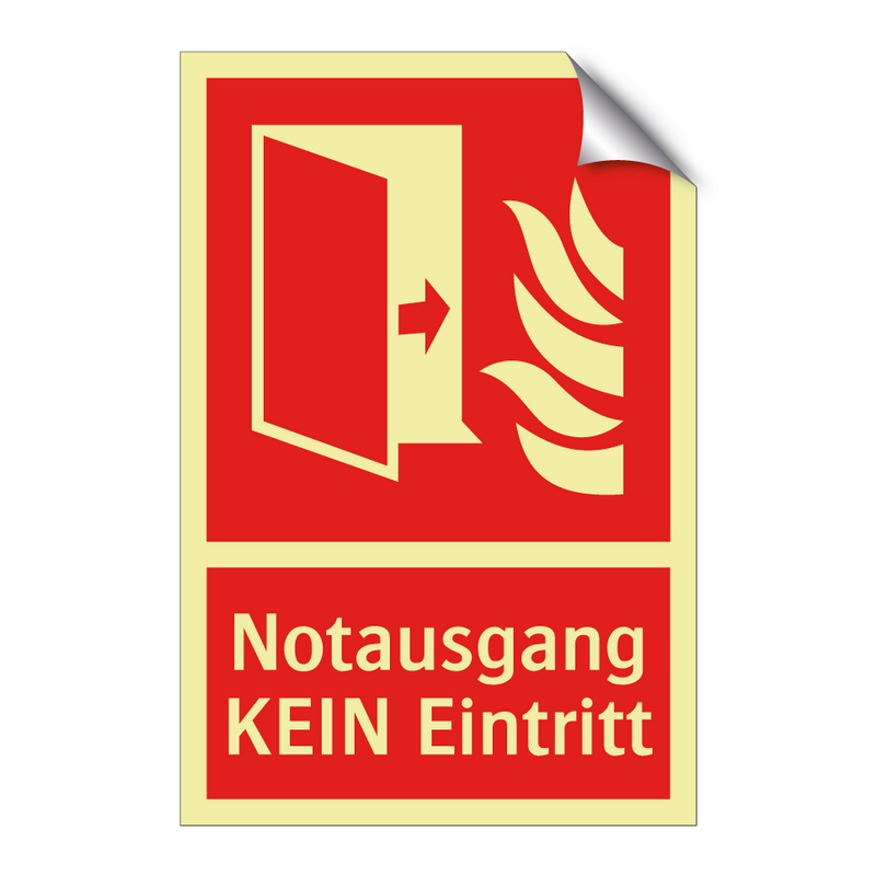 Notausgang KEIN Eintritt