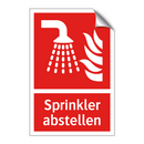 Sprinkler abstellen