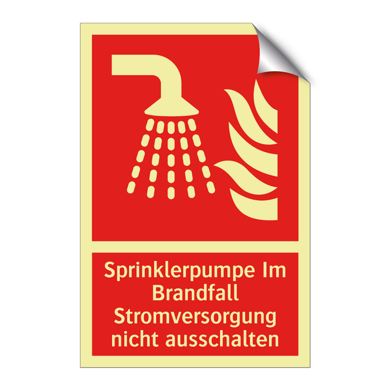 Sprinklerpumpe Im Brandfall Stromversorgung nicht ausschalten