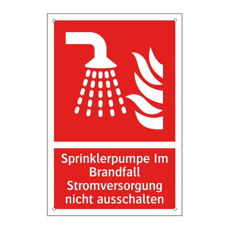 Sprinklerpumpe Im Brandfall Stromversorgung nicht ausschalten