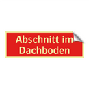 Abschnitt im Dachboden