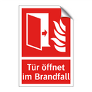 Tür öffnet im Brandfall