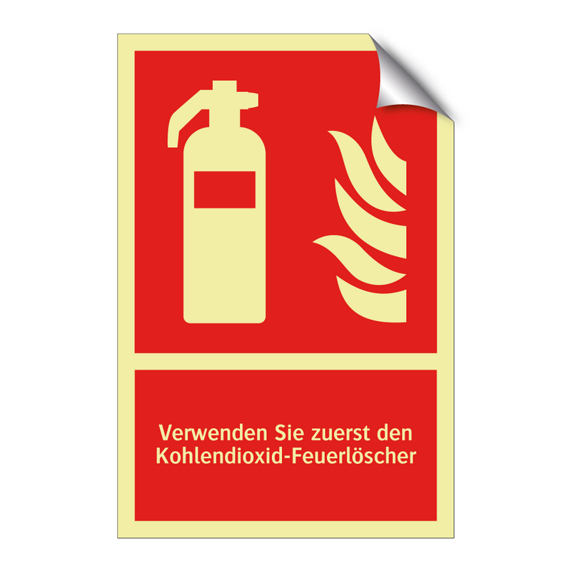 Verwenden Sie zuerst den Kohlendioxid-Feuerlöscher