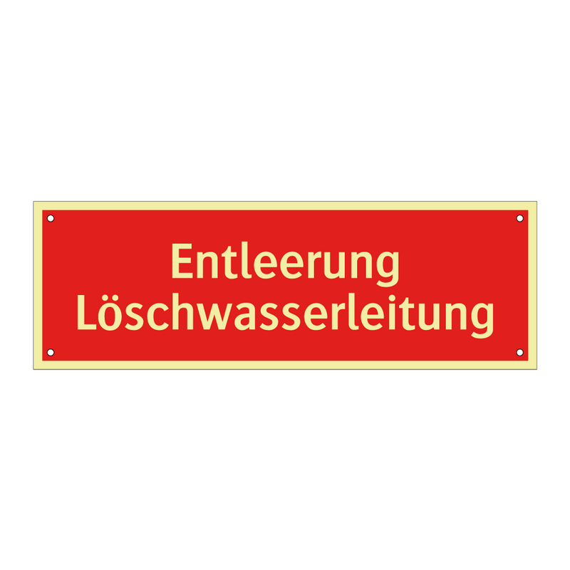Entleerung Löschwasserleitung