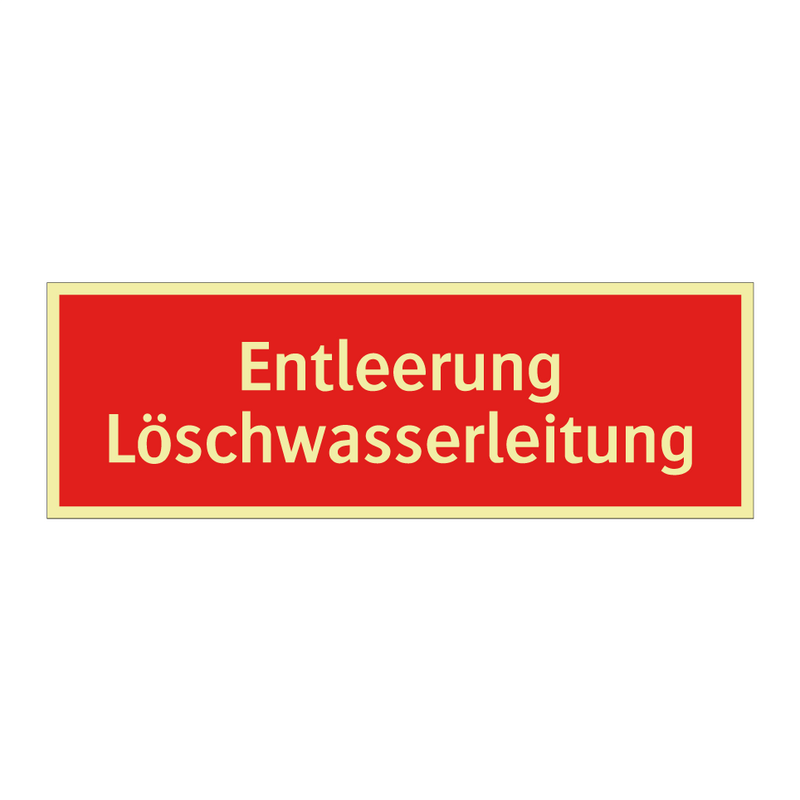 Entleerung Löschwasserleitung