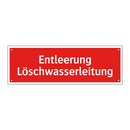 Entleerung Löschwasserleitung