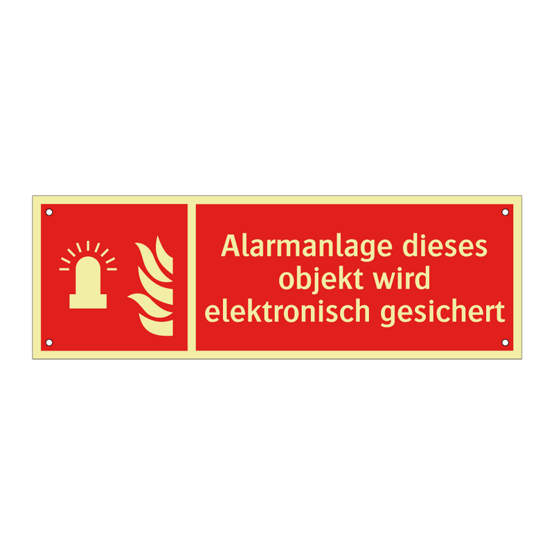 Alarmanlage dieses objekt wird elektronisch gesichert