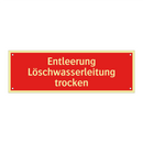 Entleerung Löschwasserleitung trocken