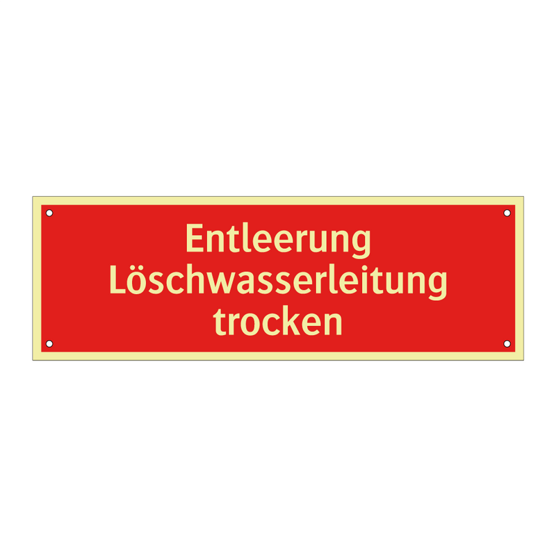 Entleerung Löschwasserleitung trocken