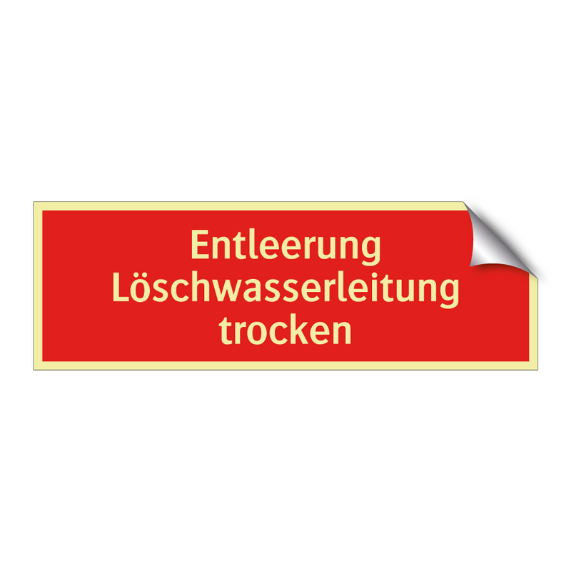 Entleerung Löschwasserleitung trocken