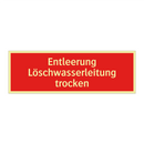 Entleerung Löschwasserleitung trocken
