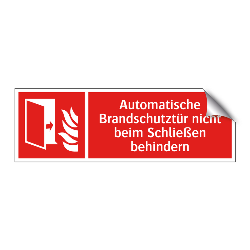 Automatische Brandschutztür nicht beim Schließen behindern