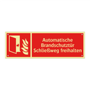 Automatische Brandschutztür Schließweg freihalten