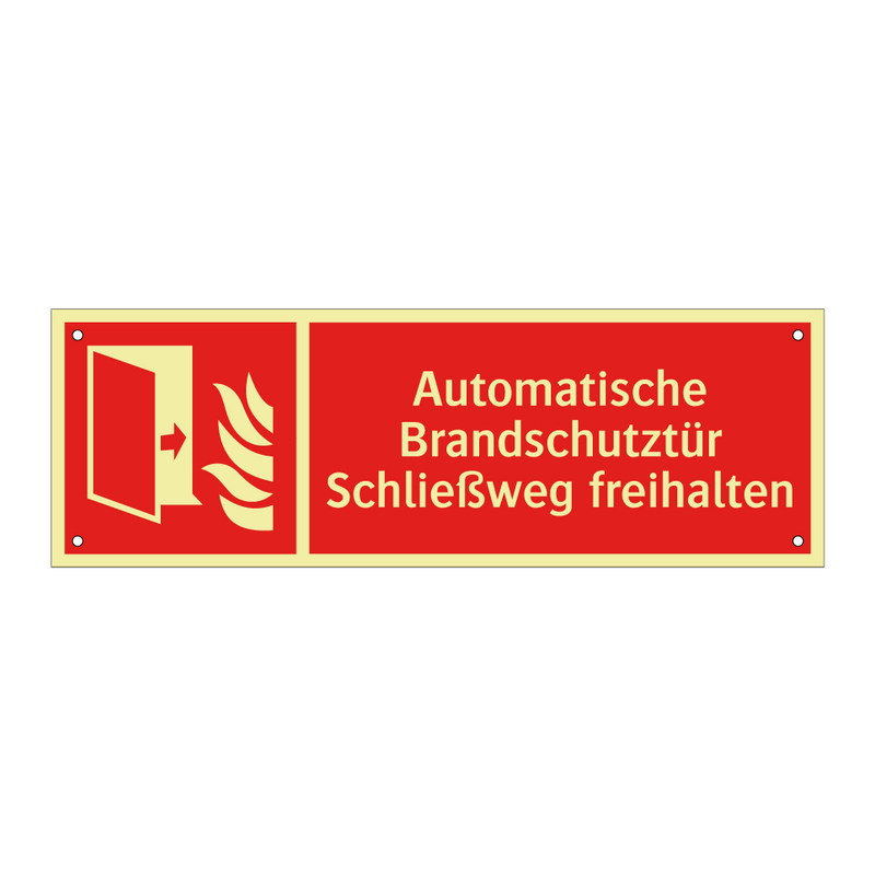 Automatische Brandschutztür Schließweg freihalten