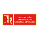 Automatische Brandschutztür Schließweg freihalten