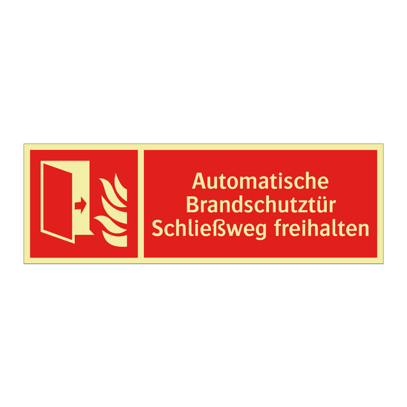 Automatische Brandschutztür Schließweg freihalten