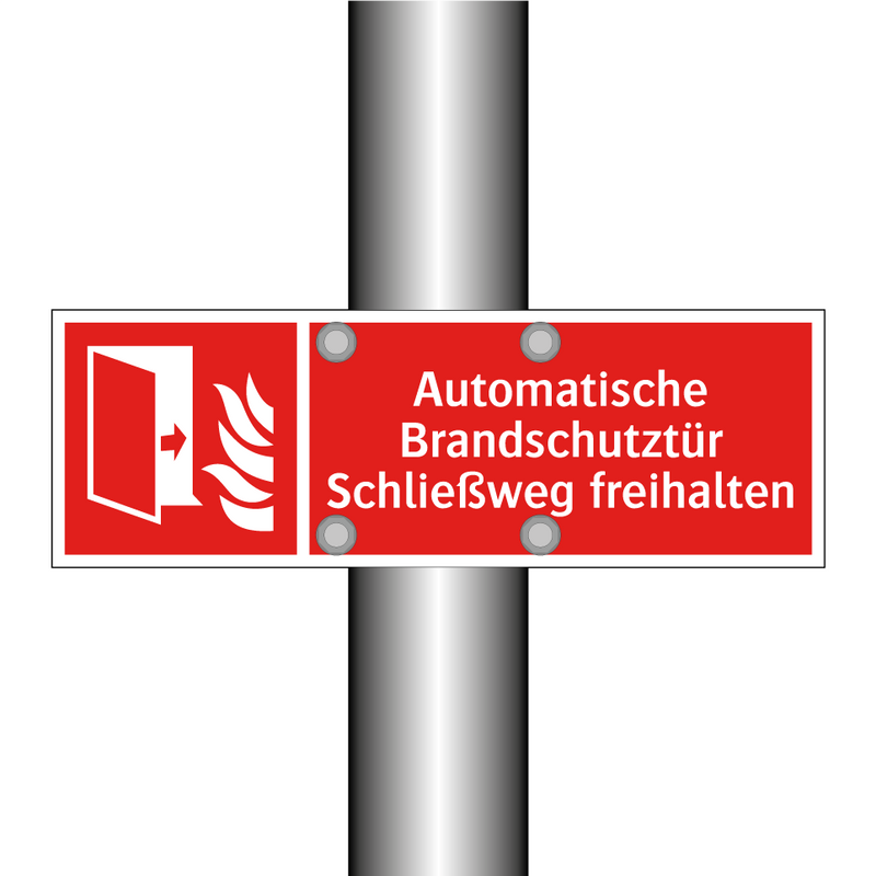 Automatische Brandschutztür Schließweg freihalten