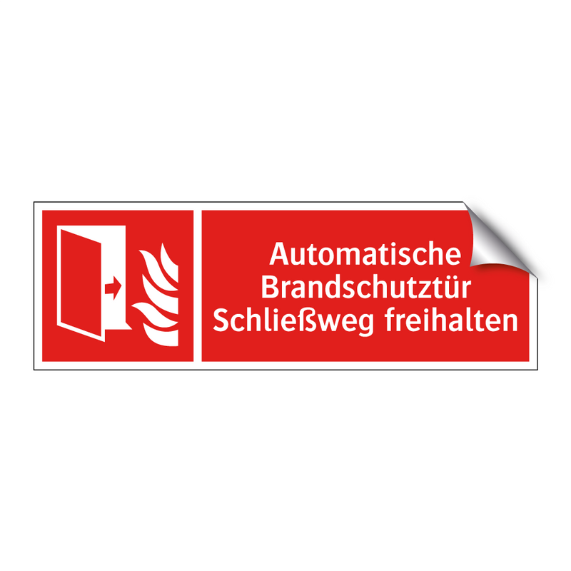 Automatische Brandschutztür Schließweg freihalten