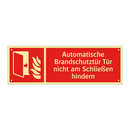 Automatische Brandschutztür Tür nicht am Schließen hindern