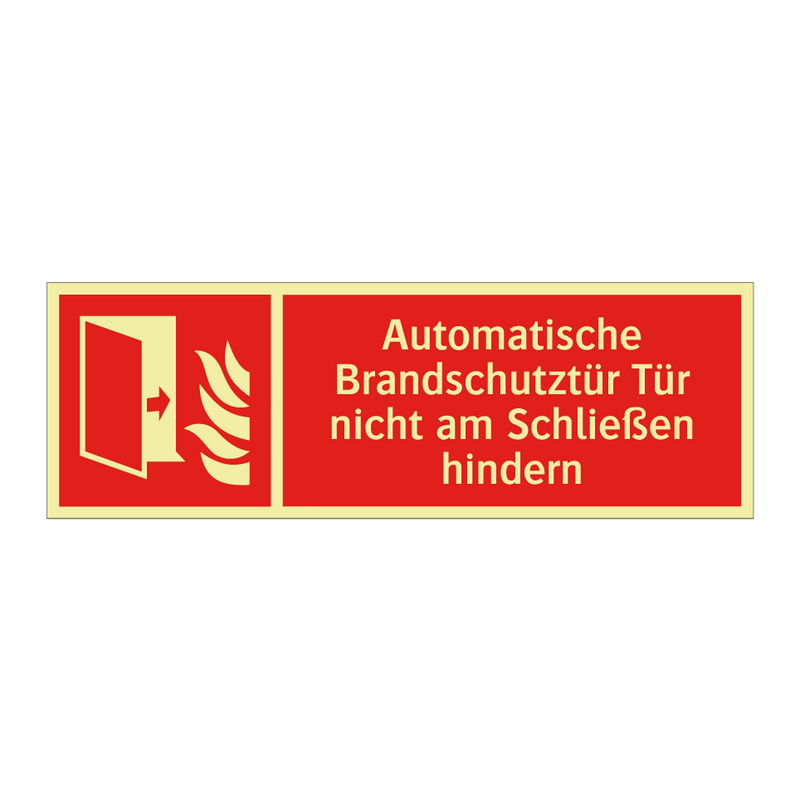 Automatische Brandschutztür Tür nicht am Schließen hindern